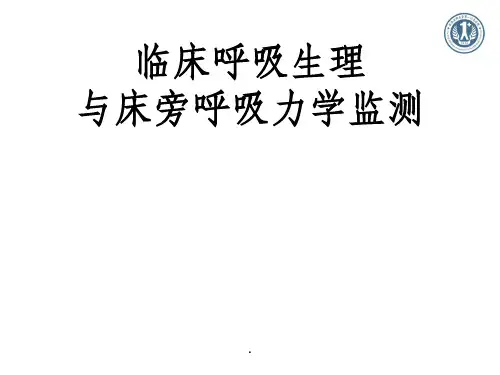呼吸力学ppt课件