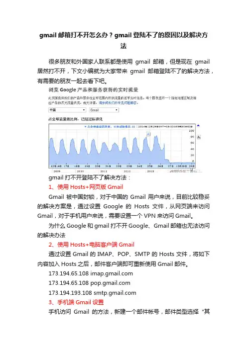 gmail邮箱打不开怎么办？gmail登陆不了的原因以及解决方法