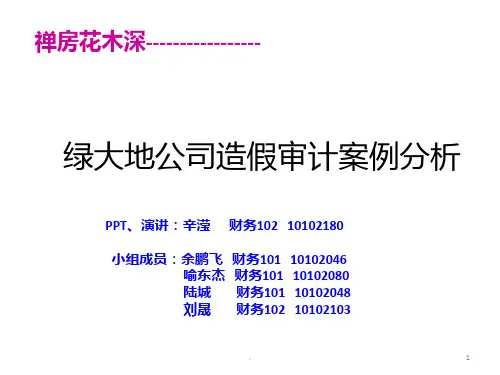 绿大地审计案例分析PPT课件