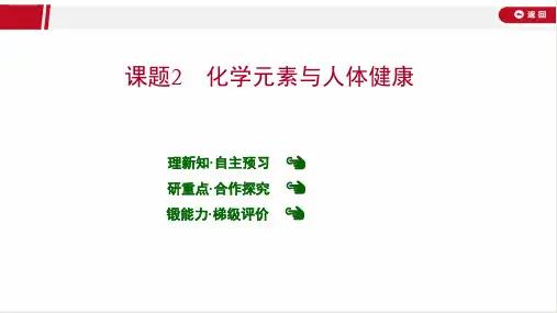 最新人教版九年级下册化学第十二单元 课题2 化学元素与人体健康