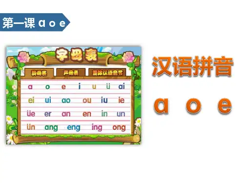aoe_汉语拼音PPT