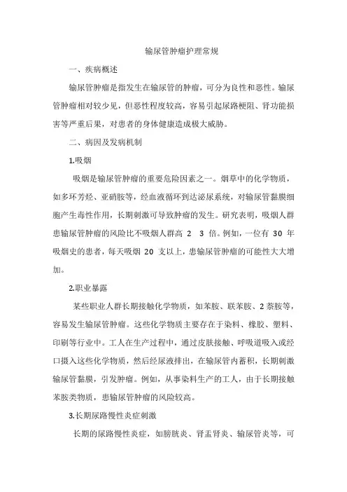 输尿管肿瘤护理常规