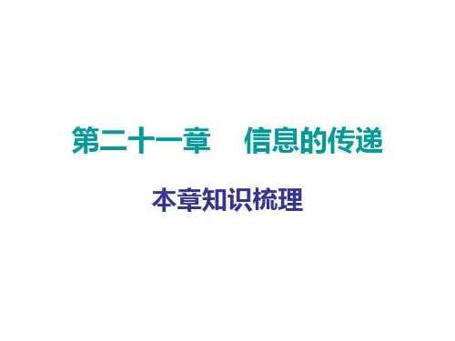 【最新】人教版九年级物理上册本章知识梳理课件：第二十一章 信息的传递(共27张PPT)