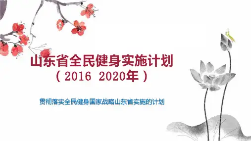 山东省全民健身实施计划(2016 2020年)