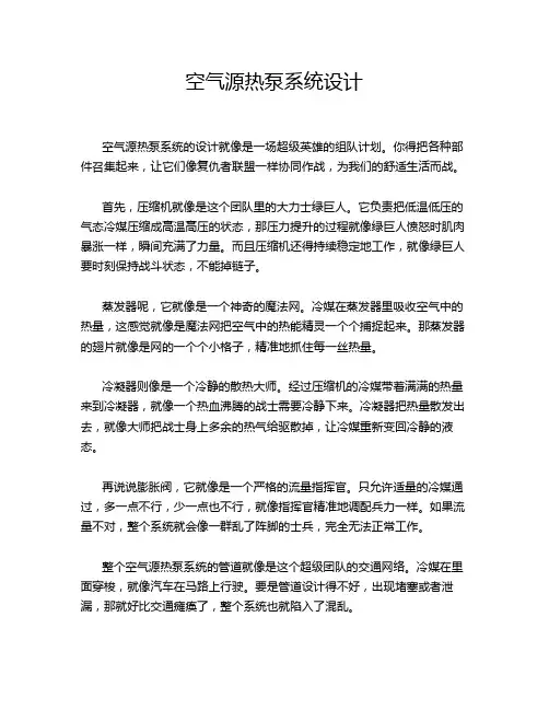空气源热泵系统设计
