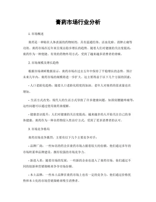 膏药市场行业分析