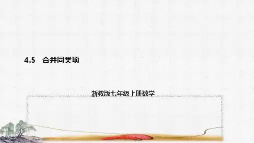 4.4  合并同类项  课件(共27张PPT)