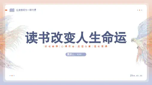 读书分享好书推荐心得交流PPT模板