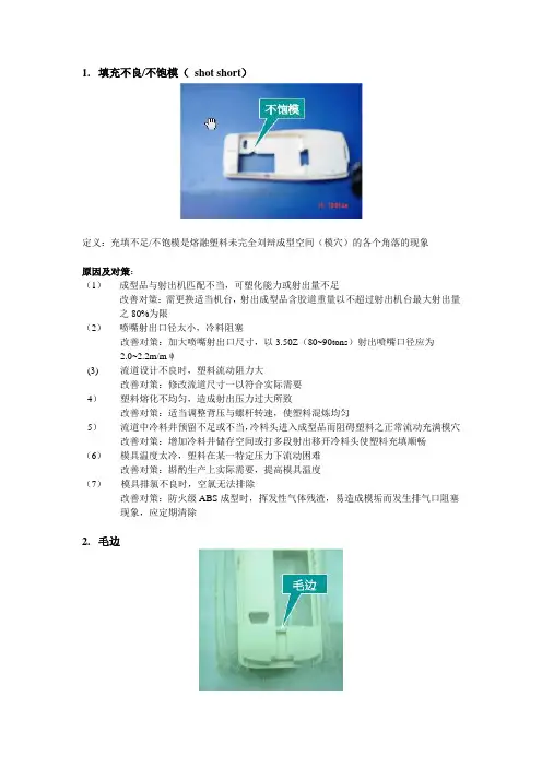 注塑常见问题与分析