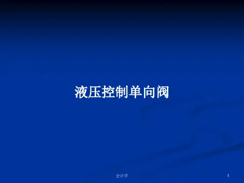 液压控制单向阀PPT学习教案