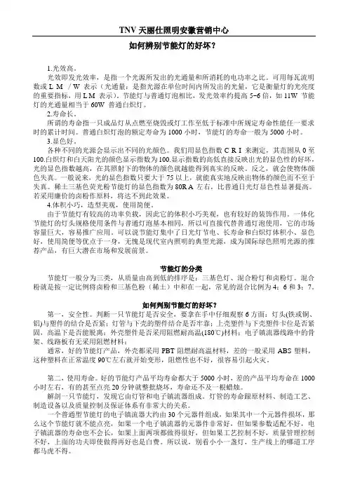 辨别节能灯相关