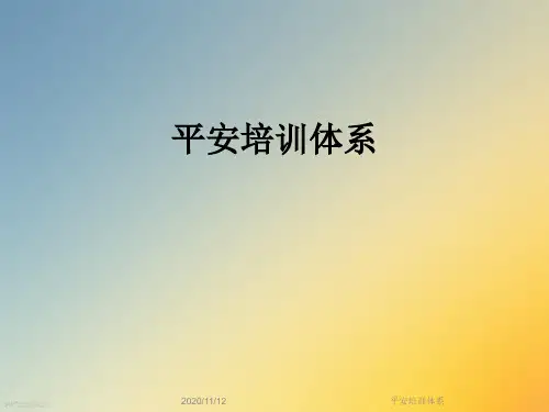 平安培训体系