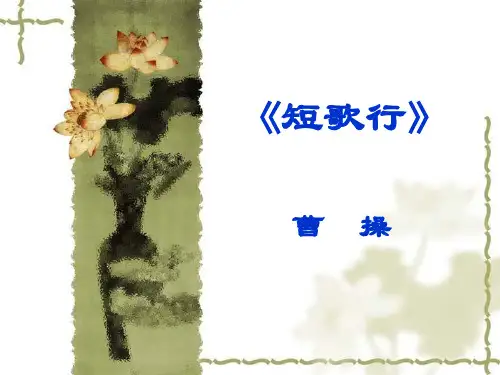 曹操《短歌行》ppt