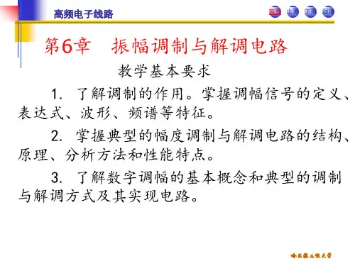 《高频电子线路》第二版 教学课件 第6章振幅调制与解调电路