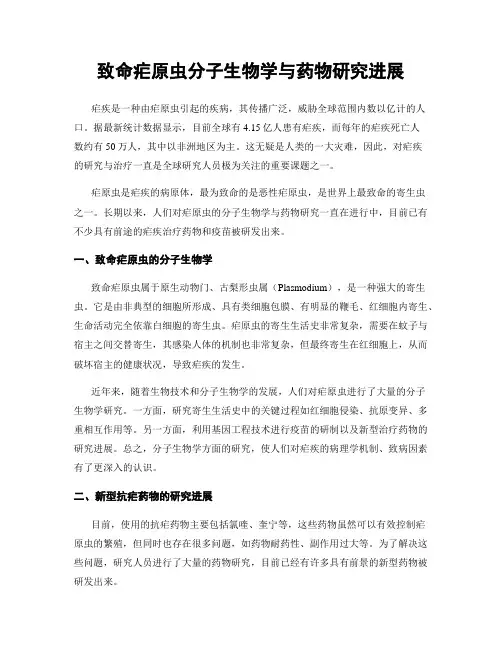 致命疟原虫分子生物学与药物研究进展