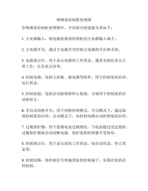 喷淋泵控制柜原理图