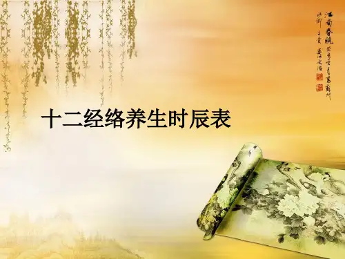十二经络养生时辰表