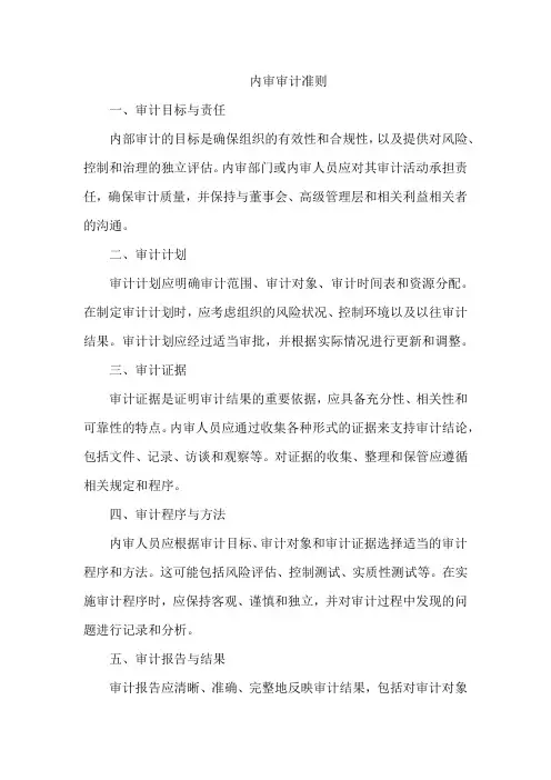 内审审计准则