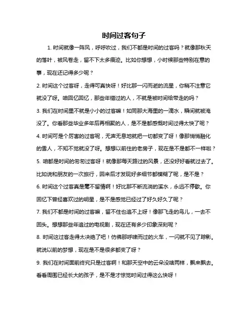 时间过客句子