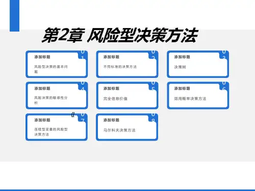 风险型决策(已学过)