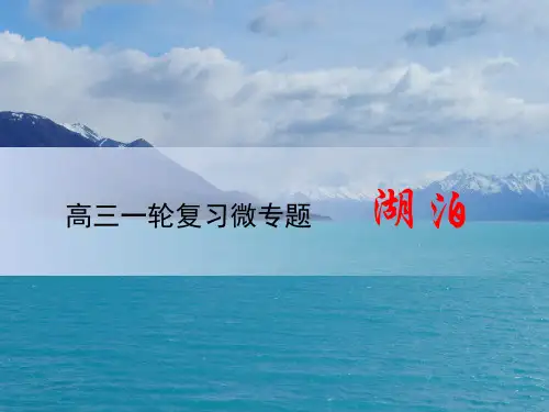 高三地理微专题复习课件---湖泊 (共45张PPT)