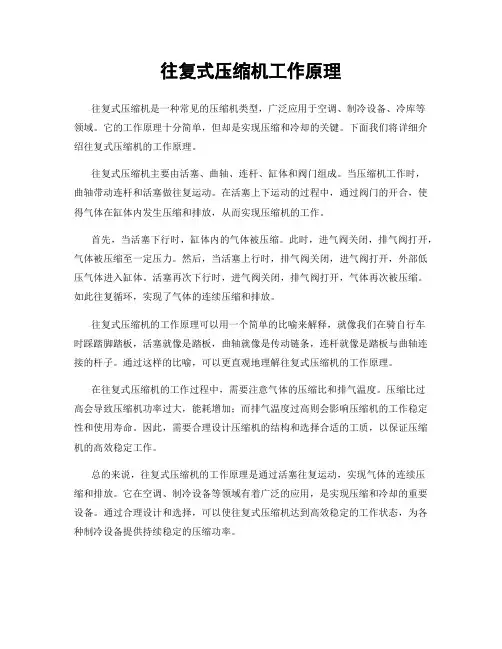 往复式压缩机工作原理