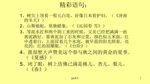 语文现代文阅读如何赏析句子 ppt课件