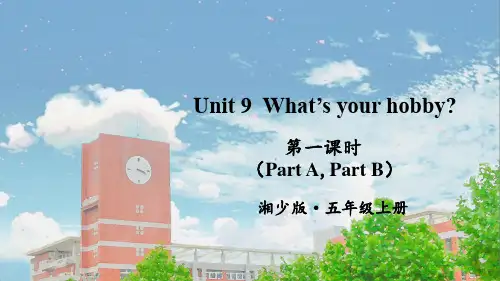 湘少版五年级英语Unit 9  What’s your hobby课件