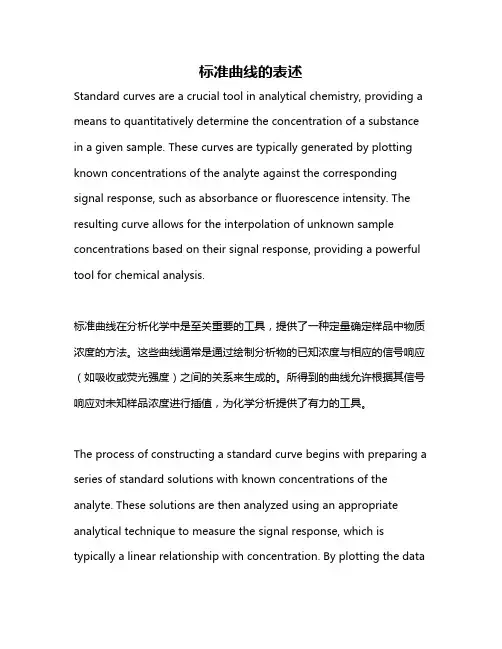 标准曲线的表述