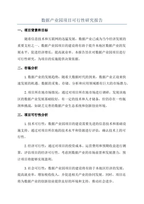 数据产业园项目可行性研究报告