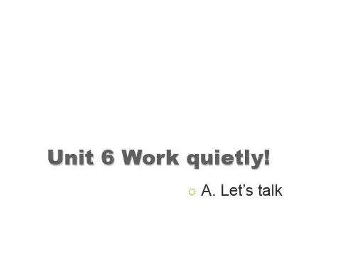 最新PEP人教版小学英语五年级下册Unit 6 A. Let’s talk精品教学课件