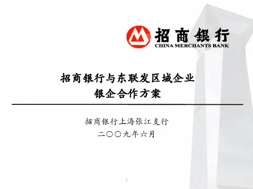 招商银行银企合作方案 ppt课件