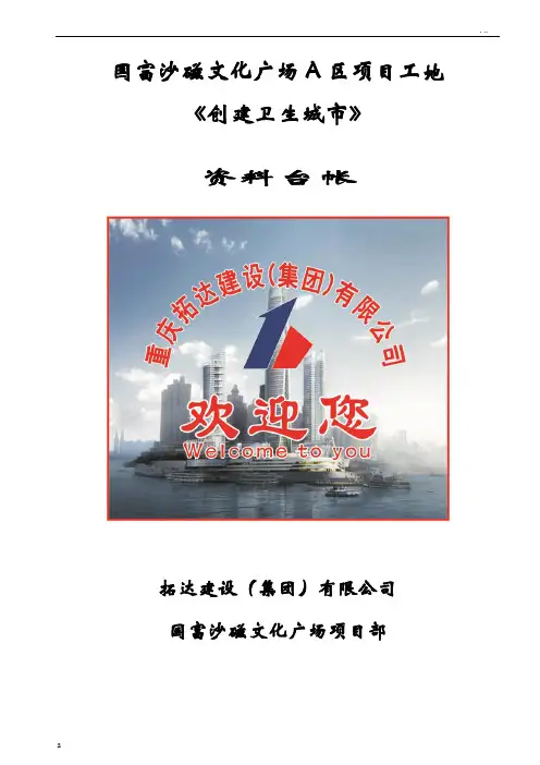 工程建筑工地创建国家卫生城市资料