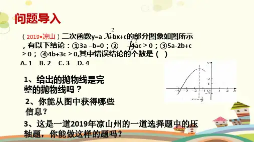 初中数学人教九年级上册第二十二章 二次函数 二次函数图象与字母系数的关系PPT