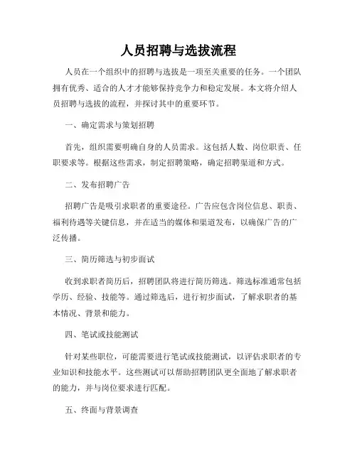 人员招聘与选拔流程