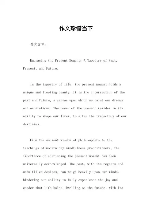 作文珍惜当下