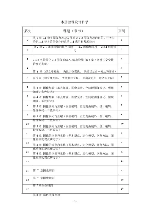 数字图像处理教案