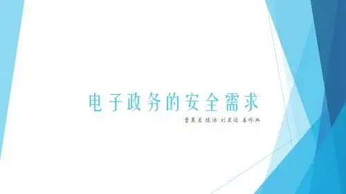 电子政务的安全需求