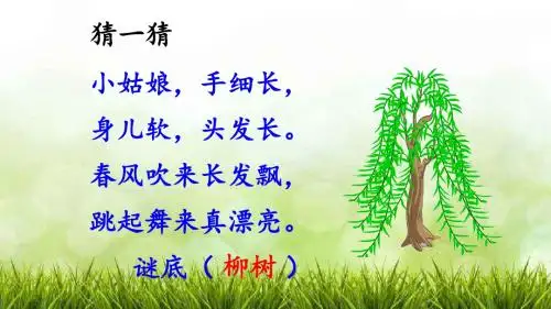 部编版·统编教材人教版小学二年级语文下册《咏柳》优质课 ppt课件