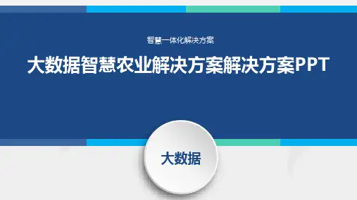 大数据智慧农业解决方案解决方案PPT