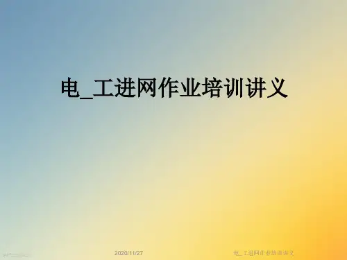 电_工进网作业培训讲义