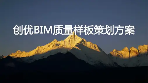 项目创优BIM质量样板策划方案BIM建模