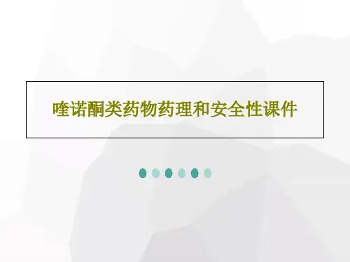 喹诺酮类药物药理和安全性课件共32页文档
