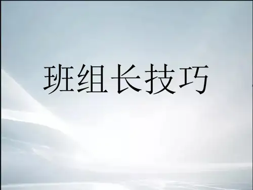 【精品课件】班组长技巧管理.ppt