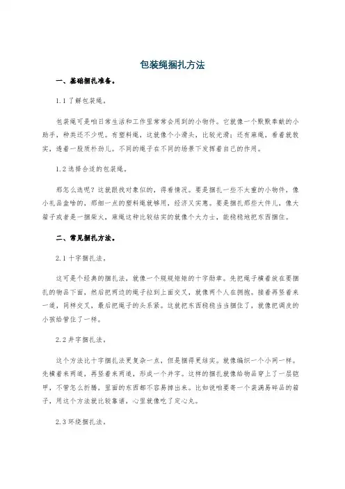 包装绳捆扎方法