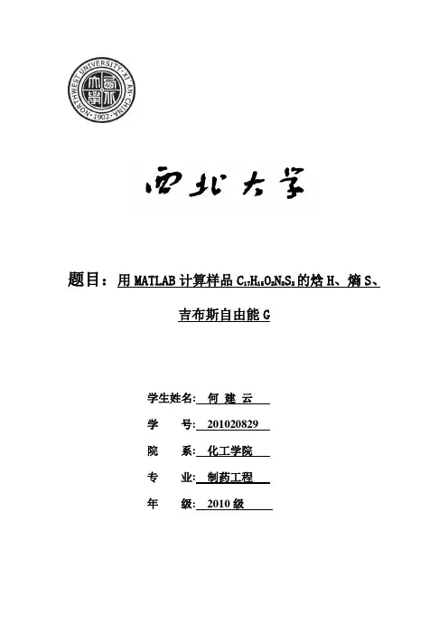 matlab的计算过程模板