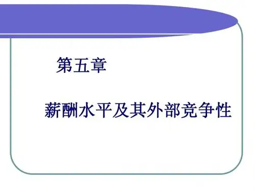5 薪酬水平及其外部竞争性