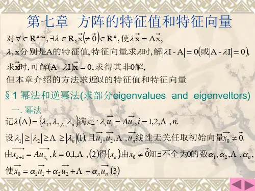 方阵的特征值和特征向量