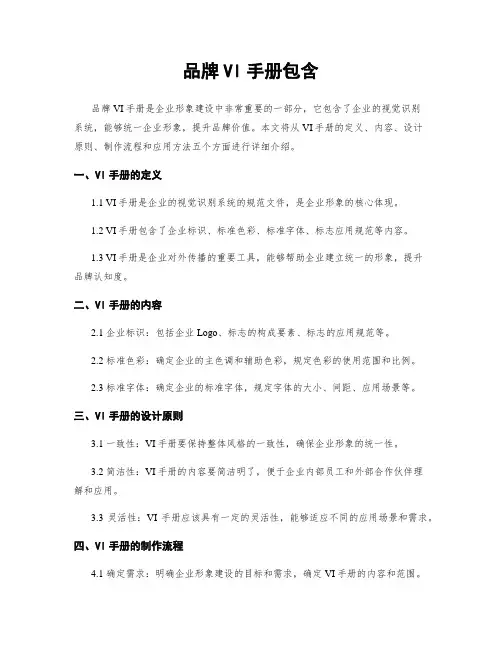品牌VI手册包含