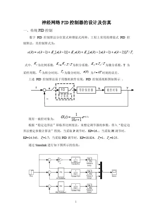 基于BP算法的神经网络PID控制器设计及仿真